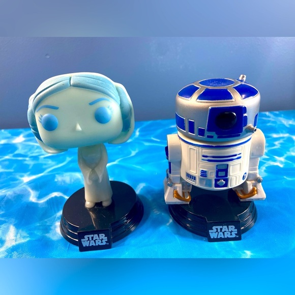 Star Wars - Bobblehead Funko Princess Leia & R2-D2 LA Comic Con Exclusive 2017 - Picture 1 of 7